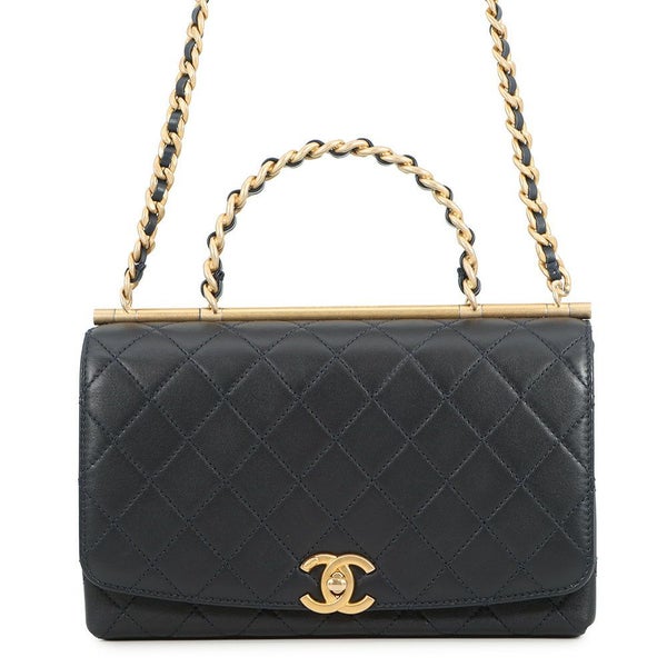 シャネル チェーンショルダーバッグ マトラッセ トップハンドル ラムスキン AS1749 CHANEL 2wayショルダーバッグ