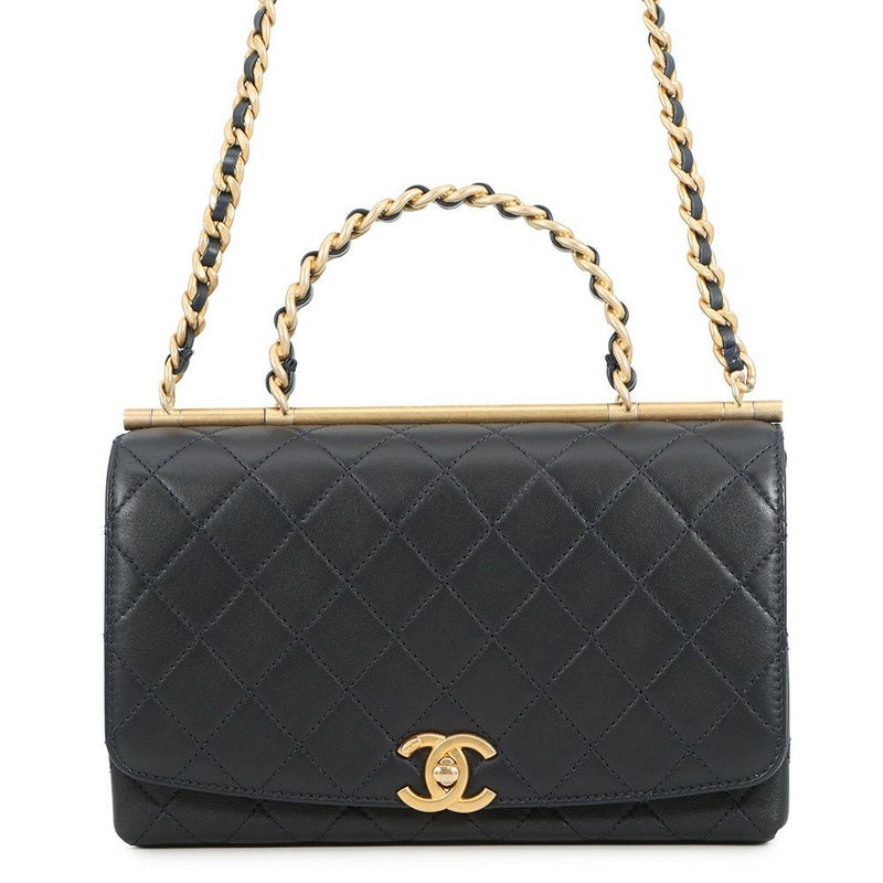 シャネル チェーンショルダーバッグ マトラッセ トップハンドル ラムスキン AS1749 CHANEL 2wayショルダーバッグ