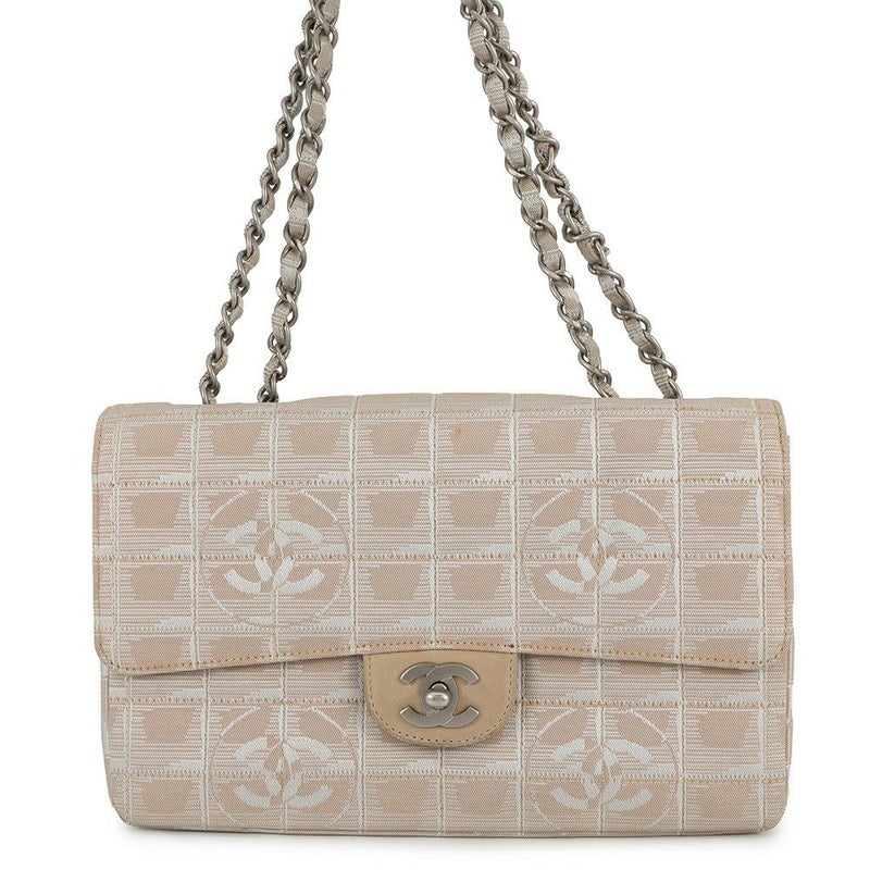 シャネル チェーンショルダーバッグ ココマーク ニュートラベルライン ナイロンジャガード A15285 CHANEL