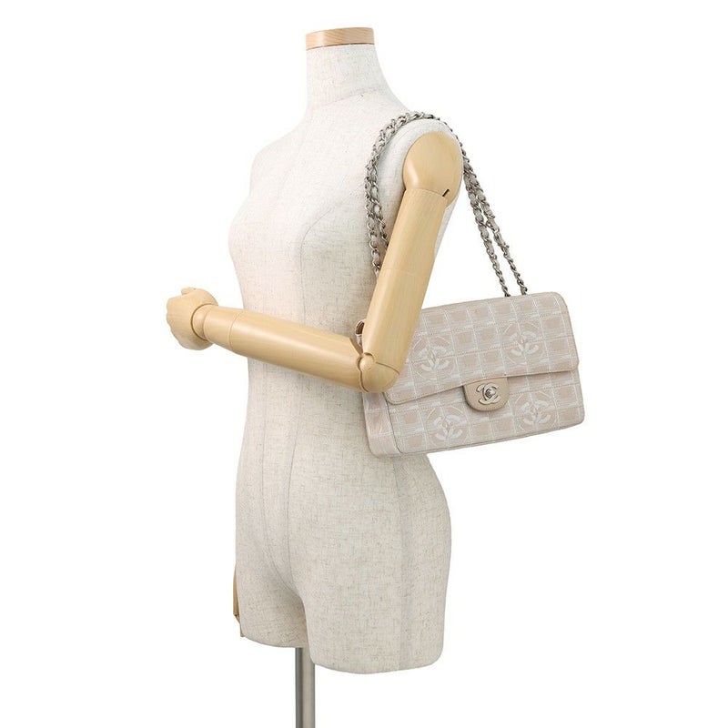 シャネル チェーンショルダーバッグ ココマーク ニュートラベルライン ナイロンジャガード A15285 CHANEL