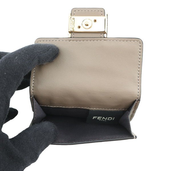 フェンディ 三つ折り財布 バケット マイクロ ナッパレザー 8M0395 FENDI 財布 折りたたみ コンパクトウォレット