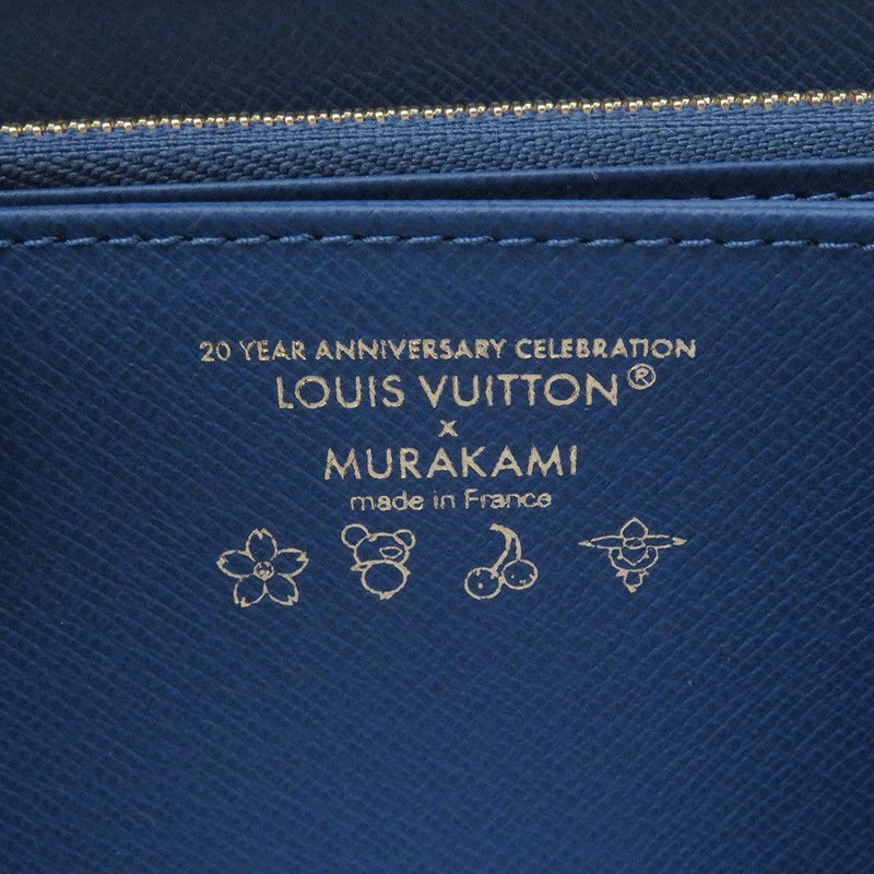 ルイヴィトン 長財布 モノグラム・チェリー デニム LV × TM ジッピー・ウォレット M23161 村上隆コラボ