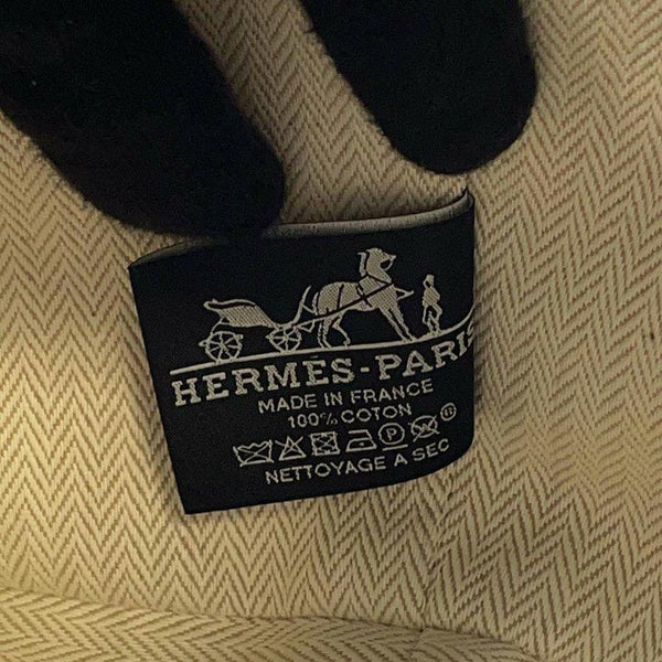 エルメス ポーチ ブリッド・ア・ブラックGM ベージュ/シルバー金具 キャンバス HERMES バッグ 小物入れ