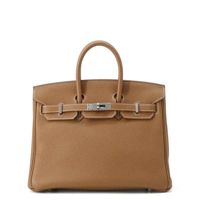 エルメス バーキン25 ゴールド/シルバー金具 トゴ C刻印 HERMES Birkin ハンドバッグ