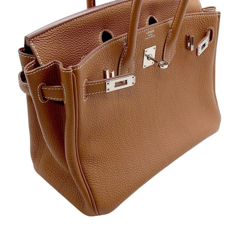 エルメス バーキン25 ゴールド/シルバー金具 トゴ C刻印 HERMES Birkin ハンドバッグ