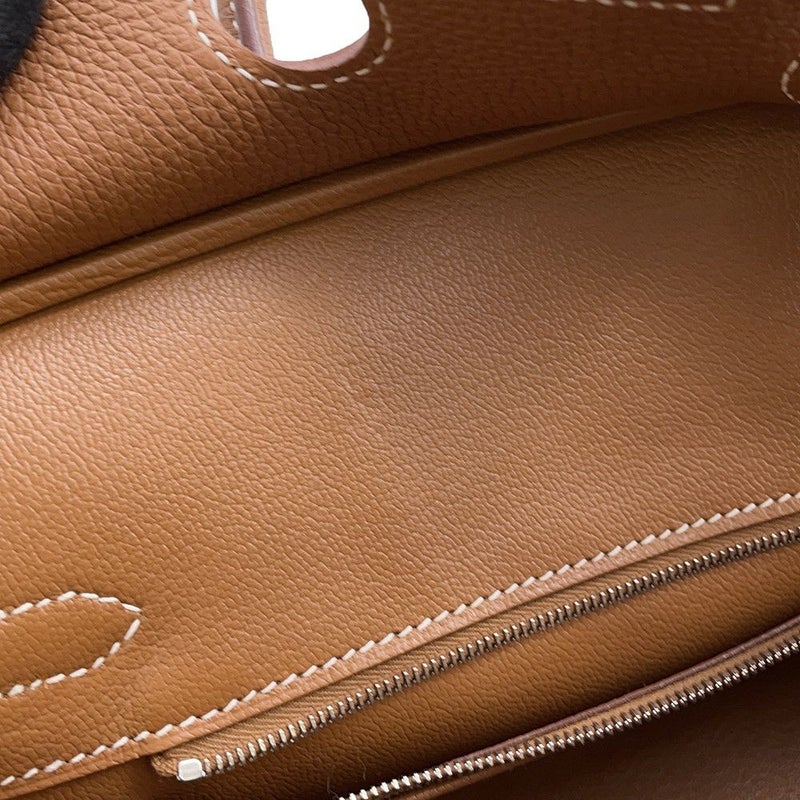 エルメス バーキン25 ゴールド/シルバー金具 トゴ C刻印 HERMES Birkin ハンドバッグ