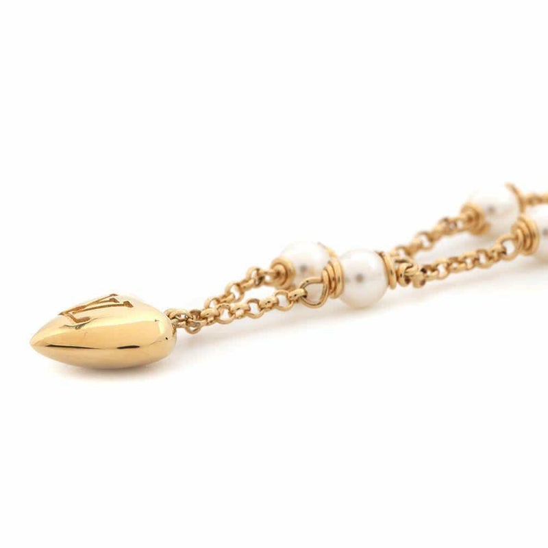 ルイヴィトン ネックレス パンダント LVハート フェイクパール M01042 LOUIS VUITTON アクセサリー