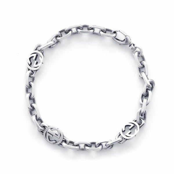 グッチ ブレスレット インターロッキング チェーン Ag925 サイズ19 620798 GUCCI アクセサリー