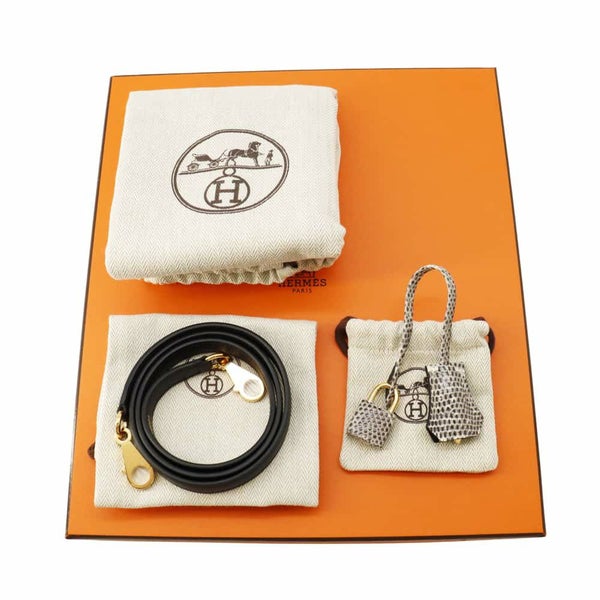 エルメス ハンドバッグ ケリー25 タッチ 内縫い ブラック/オンブレ/ゴールド金具 スイフト/リザードナチュラ W刻印 黒