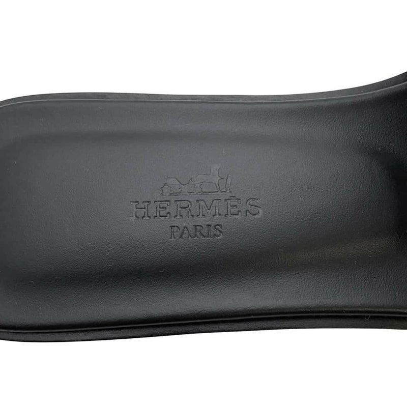 エルメス サンダル オラン ボックスカーフ レディースサイズ36 HERMES 靴 黒