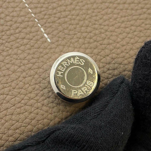 エルメス 長財布 ドゴンGM エトゥープ/シルバー金具 トゴ Y刻印 HERMES 財布