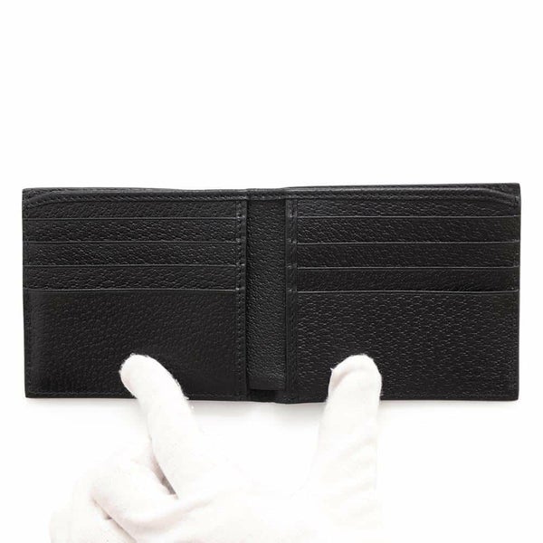 グッチ 二つ折り財布 GGマーモント レザー 428726 GUCCI 財布 カードケース メンズ 黒