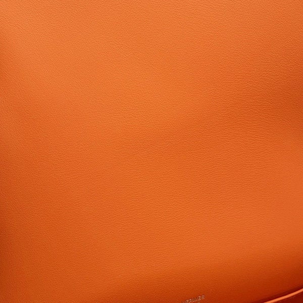 エルメス ショルダーバッグ ゲタ ヴェルソ オレンジ/カプシーヌ/シルバー金具 シェブルミゾル B刻印 シェーブル