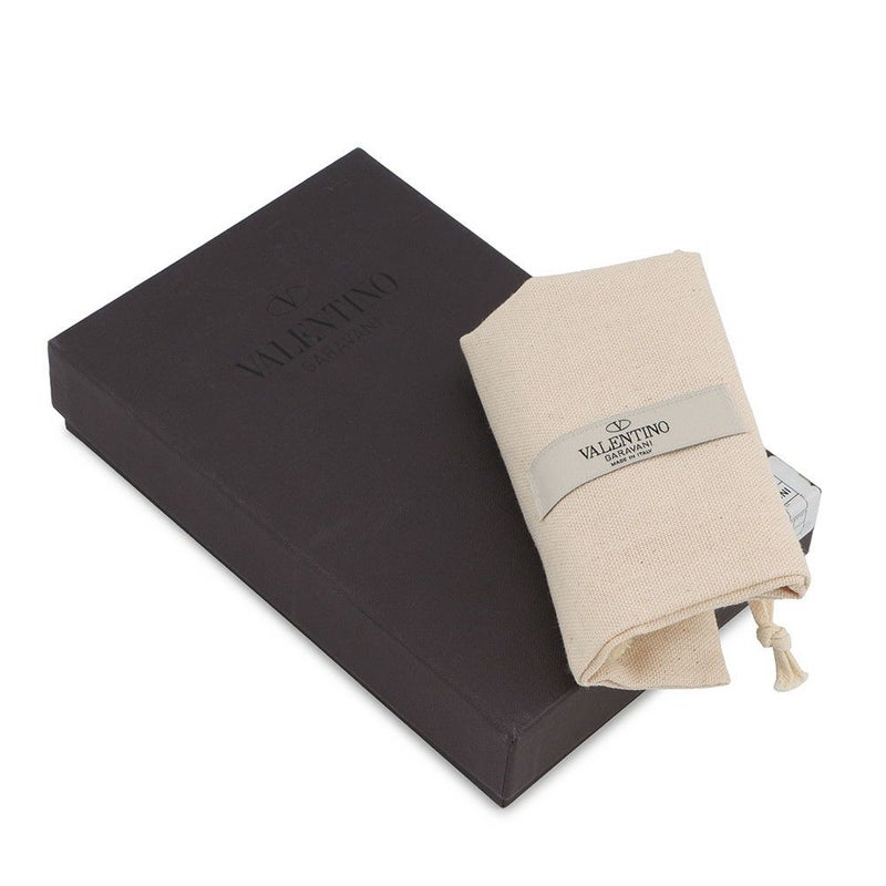 ヴァレンティノ・ガラヴァーニ スマホケース VLTNロゴ レオパード レザー WY0P0T13MHK VALENTINO 黒 白