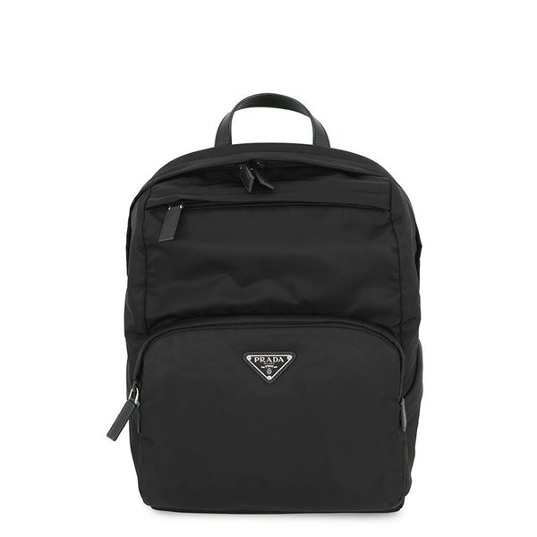 プラダ リュック Re-Nylon x サフィアーノ バックパック ナイロン 2VZ104 PRADA バッグ リュックサック 黒