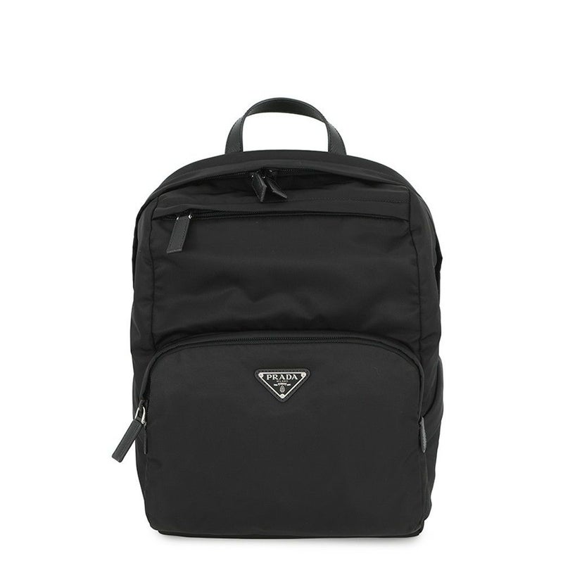 プラダ リュック Re-Nylon x サフィアーノ バックパック ナイロン 2VZ104 PRADA バッグ リュックサック 黒