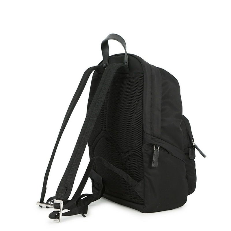プラダ リュック Re-Nylon x サフィアーノ バックパック ナイロン 2VZ104 PRADA バッグ リュックサック 黒