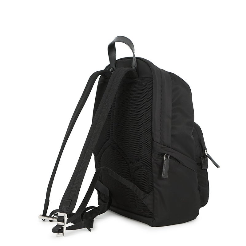 プラダ リュック Re-Nylon x サフィアーノ バックパック ナイロン 2VZ104 PRADA バッグ リュックサック 黒