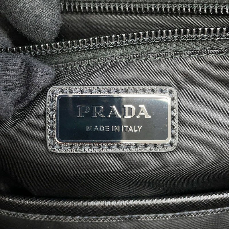 プラダ リュック Re-Nylon x サフィアーノ バックパック ナイロン 2VZ104 PRADA バッグ リュックサック 黒