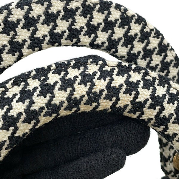 ディオール ハンドバッグ LADY D-LITE ハウンドトゥース ミディアム キャンバス M0565ONGE 2way 白 黒 千鳥格子