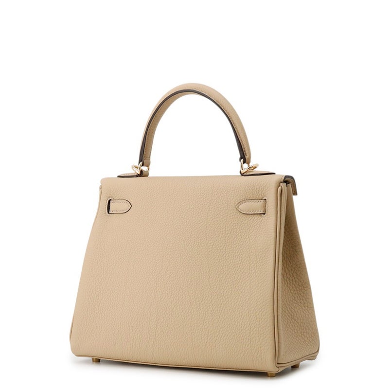 エルメス ハンドバッグ ケリー25 内縫い トレンチ/シャンパンゴールド金具 トゴ K刻印 ２wayショルダー