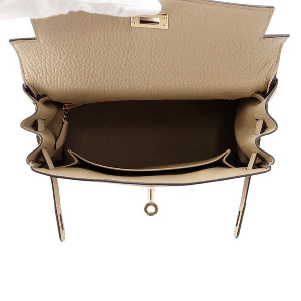 エルメス ハンドバッグ ケリー25 内縫い トレンチ/シャンパンゴールド金具 トゴ K刻印 ２wayショルダー