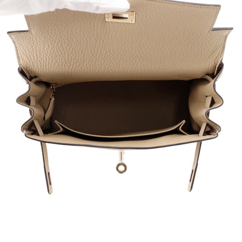 エルメス ハンドバッグ ケリー25 内縫い トレンチ/シャンパンゴールド金具 トゴ K刻印 ２wayショルダー