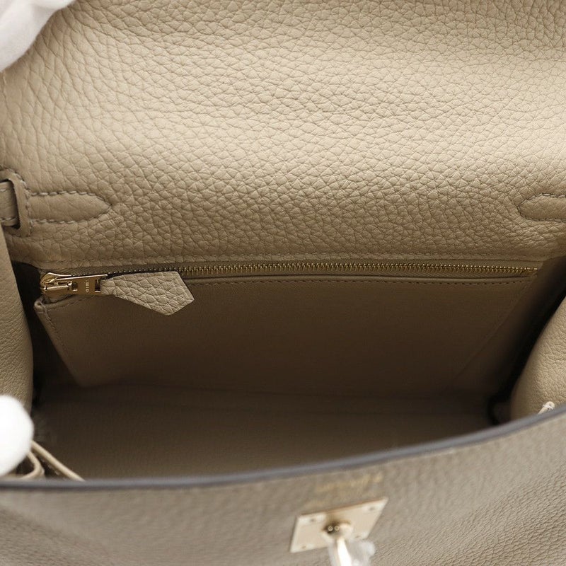 エルメス ハンドバッグ ケリー25 内縫い トレンチ/シャンパンゴールド金具 トゴ K刻印 ２wayショルダー