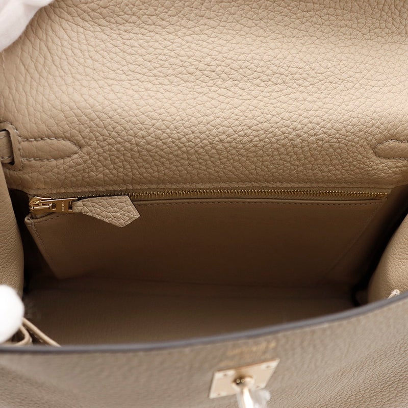 エルメス ハンドバッグ ケリー25 内縫い トレンチ/シャンパンゴールド金具 トゴ K刻印 ２wayショルダー