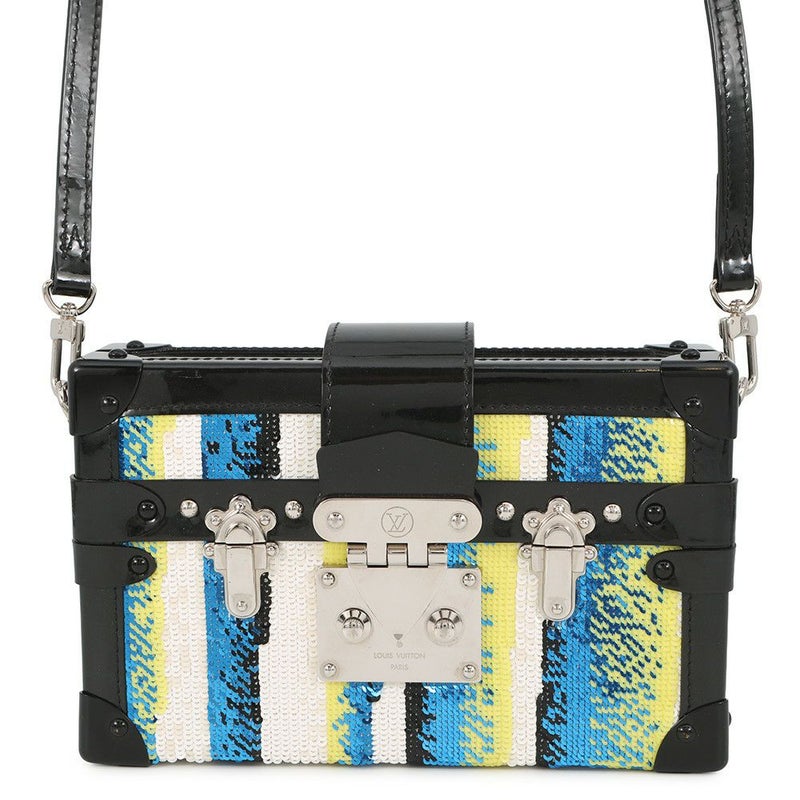 ルイヴィトン ショルダーバッグ パテント/スパンコール プティット・マル LOUIS VUITTON 2wayクラッチ ブラック 黒