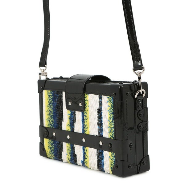 ルイヴィトン ショルダーバッグ パテント/スパンコール プティット・マル LOUIS VUITTON 2wayクラッチ ブラック 黒