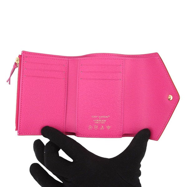 ルイヴィトン 三つ折り財布 モノグラム LV × TM ポルトフォイユ・ヴィクトリーヌ M28387 村上隆 コラボ