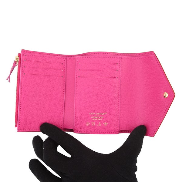 ルイヴィトン 三つ折り財布 モノグラム LV × TM ポルトフォイユ・ヴィクトリーヌ M28387 村上隆 コラボ