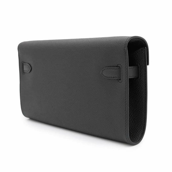 エルメス ケリーウォレット ロング トゥーゴー ブラック/ゴールド金具 エプソン W刻印 HERMES 黒