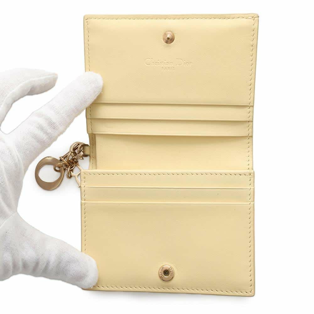 クリスチャン・ディオール 二つ折り財布 Lady Dior Gardenia ミニ