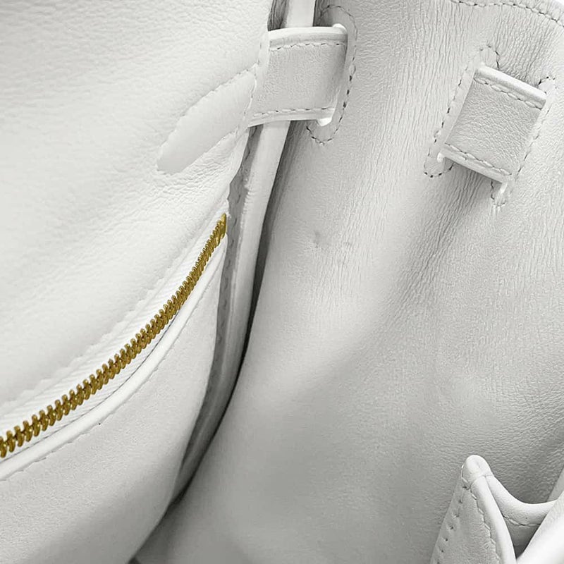 エルメス ハンドバッグ ケリー28 内縫い ホワイト/ゴールド金具 スイフト L刻印 2wayショルダー 白