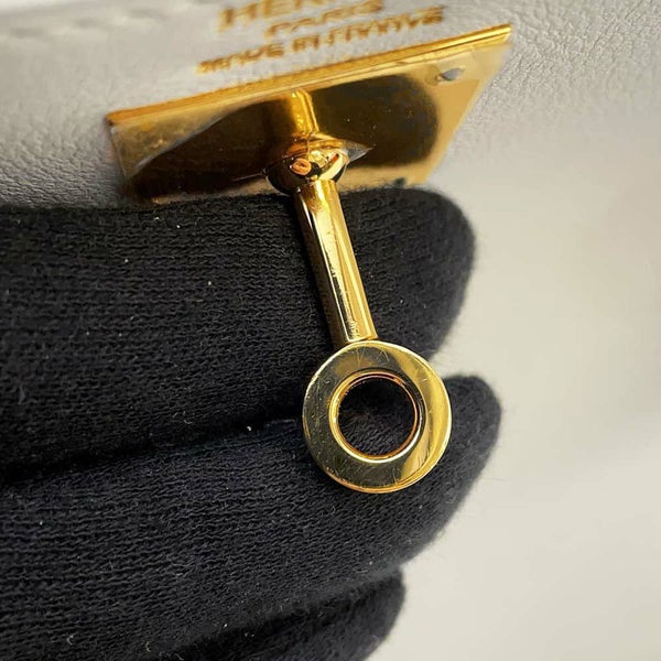 エルメス ハンドバッグ ケリー28 内縫い ホワイト/ゴールド金具 スイフト L刻印 2wayショルダー 白