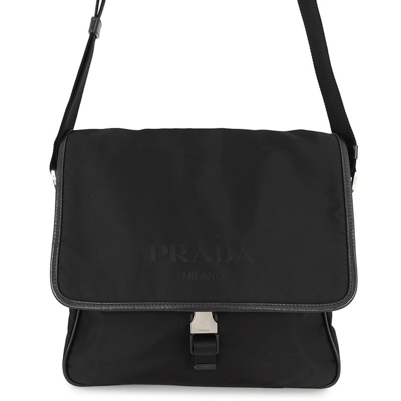 プラダ ショルダーバッグ メッセンジャーバッグ ナイロン PRADA 黒