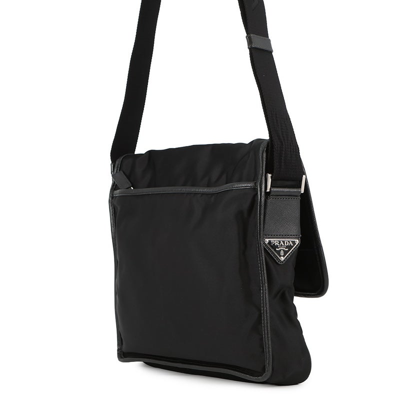プラダ ショルダーバッグ メッセンジャーバッグ ナイロン PRADA 黒