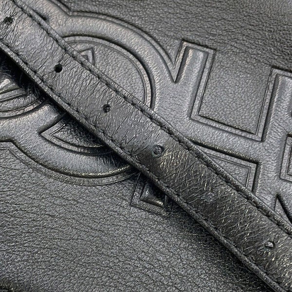 ジミーチュウ ショルダーバッグ ロゴ レザー JIMMY CHOO 黒