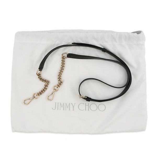 ジミーチュウ ショルダーバッグ ロゴ レザー JIMMY CHOO 黒