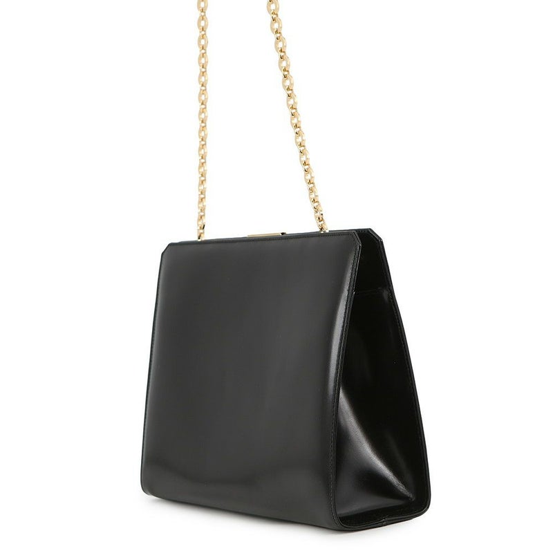 サルヴァトーレ・フェラガモ チェーンショルダーバッグ ガンチーニ クラシック レザー 218753 Ferragamo 黒