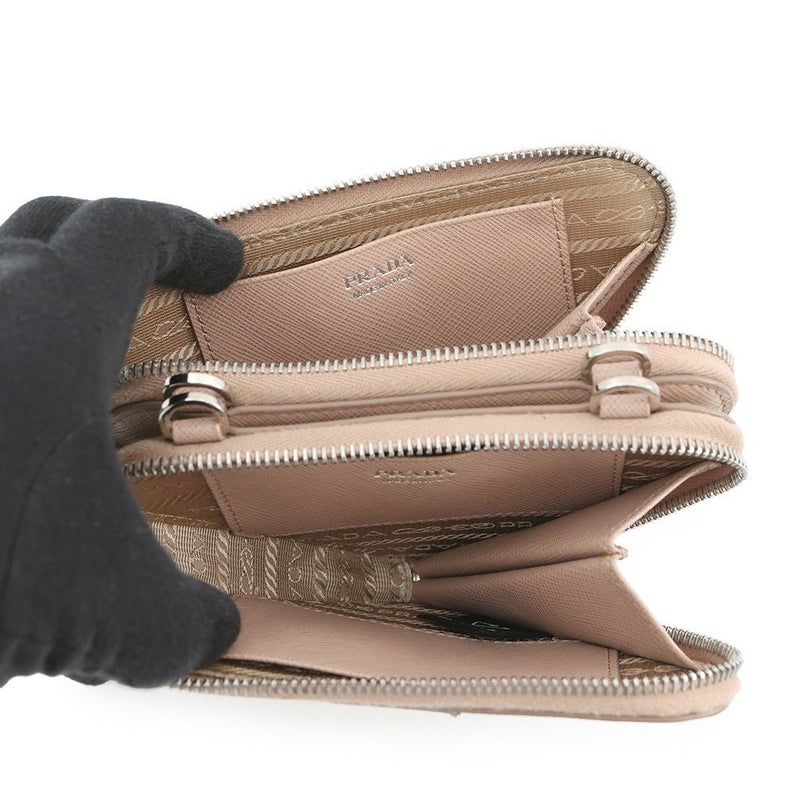 プラダ ショルダーバッグ サフィアーノ トライアングル ミニポーチ レザー 1NR015 PRADA 2way