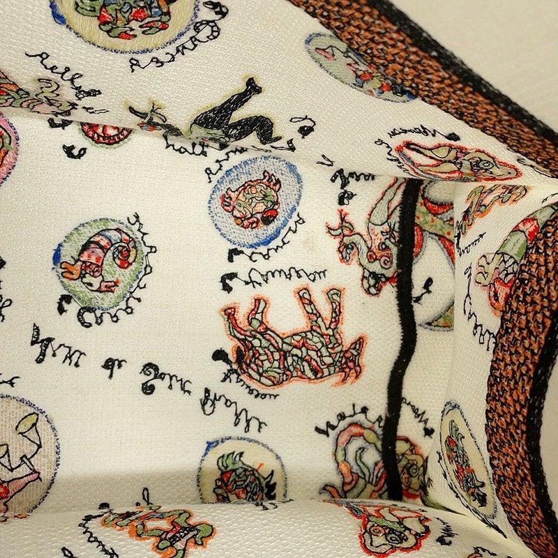 クリスチャン・ディオール トートバッグ ブックトート ニキ・ド・サンファル ミディアム Christian Dior 白