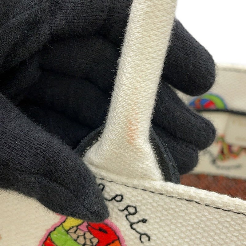 クリスチャン・ディオール トートバッグ ブックトート ニキ・ド・サンファル ミディアム Christian Dior 白