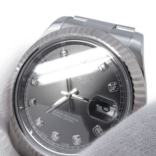 ロレックス デイトジャスト2 ランダムシリアル ルーレット 116334G ROLEX 腕時計 グレー文字盤 10PD