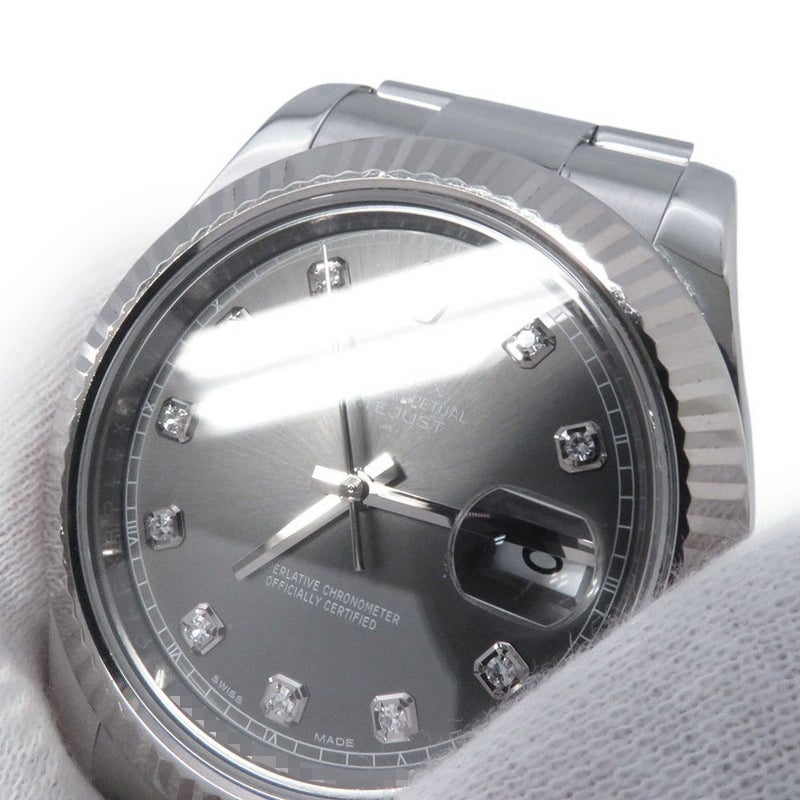 ロレックス デイトジャスト2 ランダムシリアル ルーレット 116334G ROLEX 腕時計 グレー文字盤 10PD
