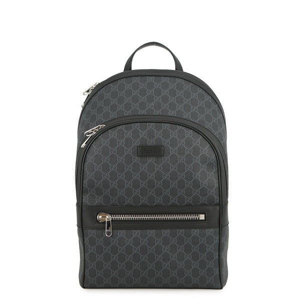グッチ リュック GGブラック バックパック GGスプリーム/レザー 771158 GUCCI バッグ 黒