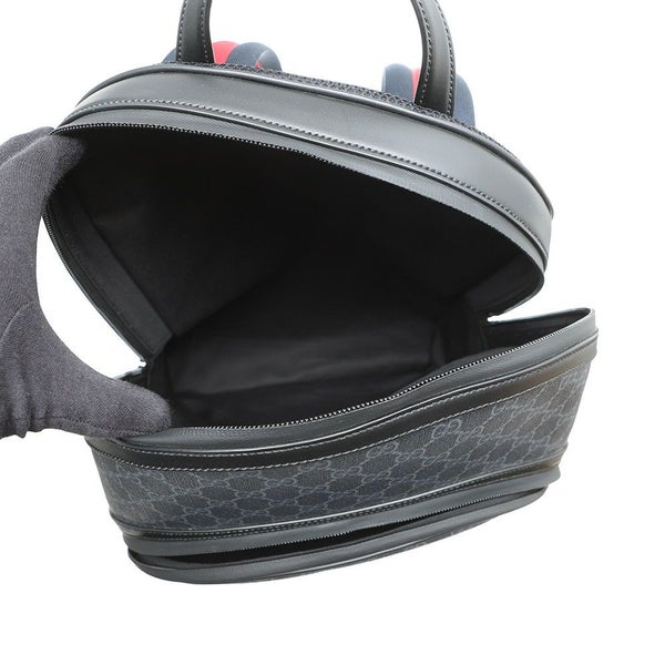 グッチ リュック GGブラック バックパック GGスプリーム/レザー 771158 GUCCI バッグ 黒