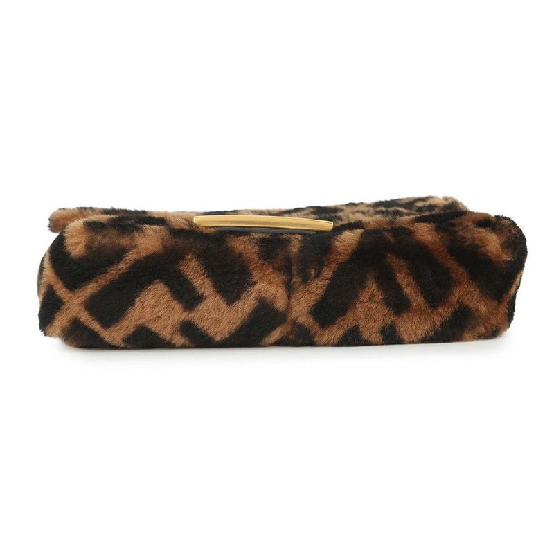 フェンディ ハンドバッグ ズッカ柄 バゲット ミニ ムートン/レザー 8BS017 FENDI 2wayショルダーバッグ